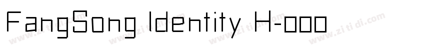FangSong Identity H字体转换
